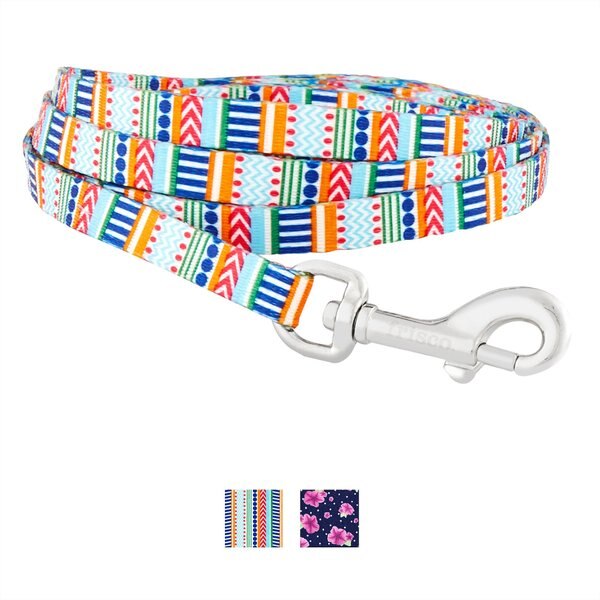 Frisco Patterned Polyester Dog Leash, Geo Graphic Print, Medium: 4-ft long, 3/4-in wide slide 1 of 6
