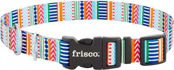 Frisco Patterned Polyester Dog Collar, Geo Graphic Print, Large: 18 to 26-in neck, 1-in wide slide 1 of 7