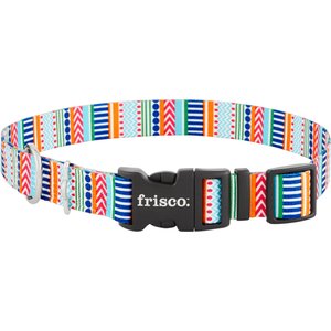 Frisco Patterned Polyester Dog Collar, Geo Graphic Print, Large: 18 to 26-in neck, 1-in wide