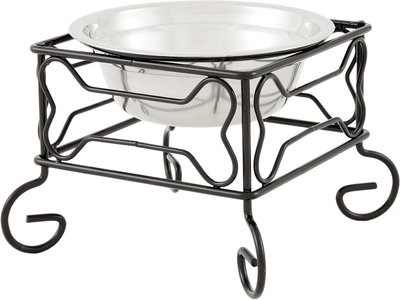 YML Wrought Iron Stand with Stainless Steel Dog Bowl, slide 1 of 1