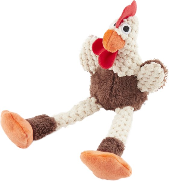GoDog Checkers Chew Guard Rooster Squeaky Plush Dog Toy, Mini slide 1 of 6