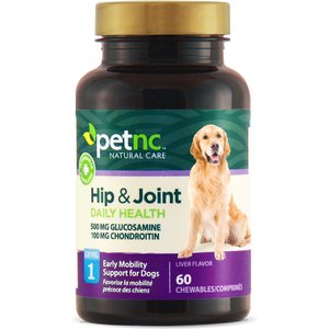 PetNC Natural Care Hip & Joint Daily Health Level 1 Chewable Tablet Dog Supplement, 60 count