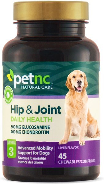 PetNC Natural Care Hip & Joint Daily Health Level 3 Liver Flavor Chewable Tablet Dog Supplement, 45 count slide 1 of 7
