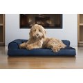 FurHaven Plush Deluxe Chaise Orthopedic Cat & Dog Bed w/Removable Cover, Deep Sapphire, Large