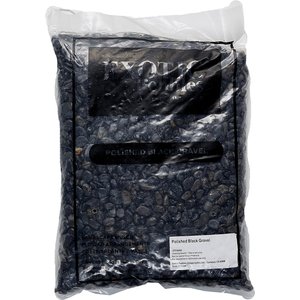 Exotic Pebbles Polished Black Reptile & Terrarium Gravel, 20-lb bag