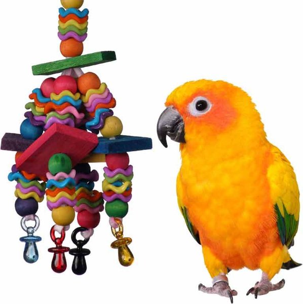 Super Bird Creations Wiggles & Wafers Bird Toy, Color Varies slide 1 of 6
