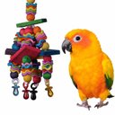 Super Bird Creations Wiggles and Wafers Bird Toy, Color Varies