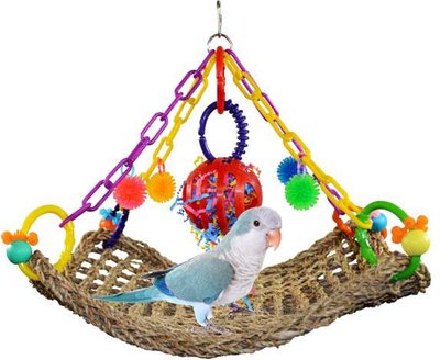 Super Bird Creations Flying Trapeze Bird Toy, Color Varies, Medium, slide 1 of 1