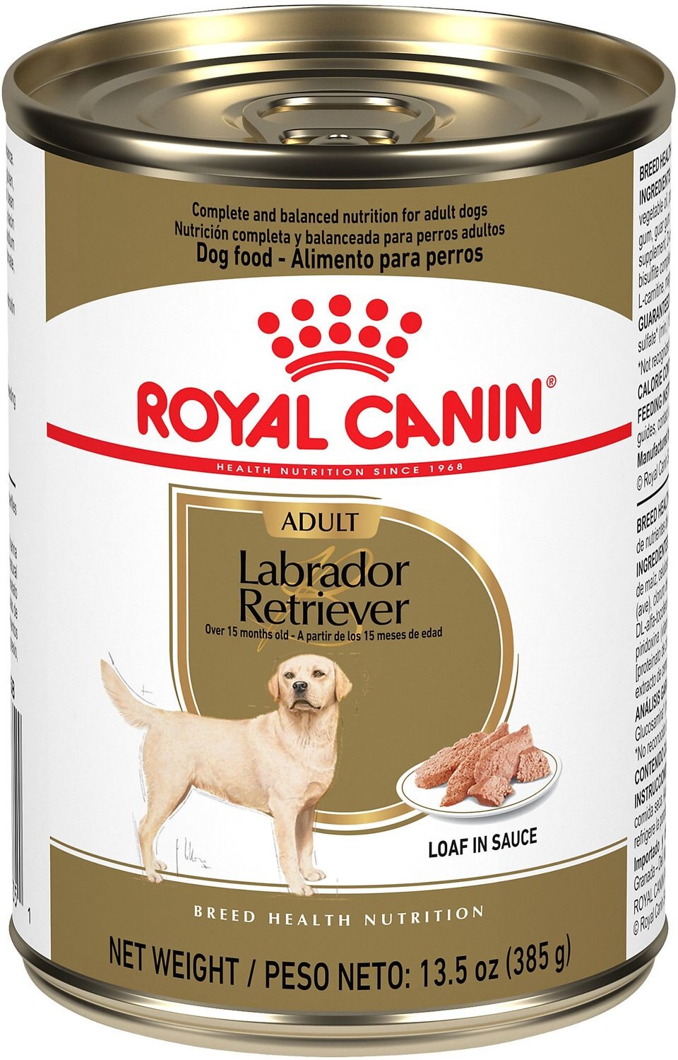 ROYAL CANIN Labrador Retriever Loaf in Sauce Canned Dog Food, 13.5oz, case of 12