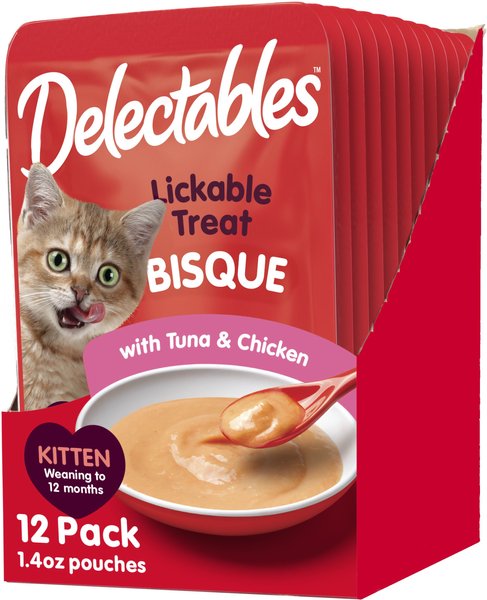Hartz Delectables Bisque Tuna & Chicken Lickable Kitten Treat, 1.4-oz, Case of 12 slide 1 of 9