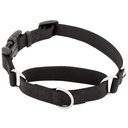 Frisco Solid Nylon Martingale Dog Collar with Buckle, Black, Medium: 17 to 20-in neck, 1-in wide