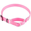 Frisco Solid Nylon Slip-On Martingale Dog Collar, Pink, Large: 17 to 25-in neck, 1-in wide