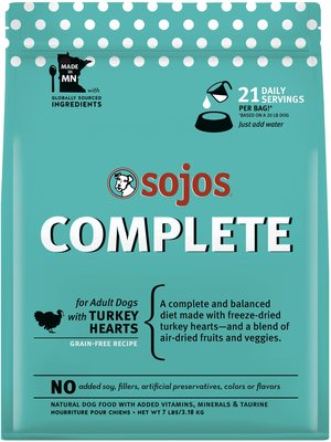Sojos Complete Turkey Recipe Adult Grain-Free Freeze-Dried Dehydrated Dog Food, slide 1 of 1