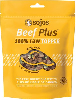 Sojos Beef Plus 100% Raw Grain-Free Dog Food Topper, slide 1 of 1
