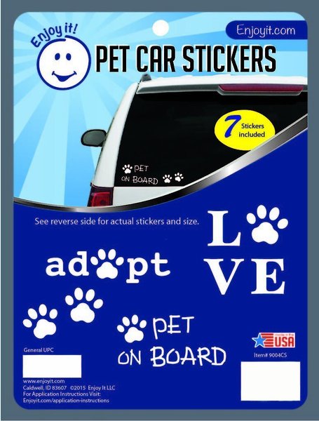 Enjoy It Assorted Pet Car Stickers, 7 count slide 1 of 1