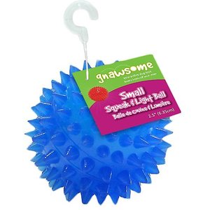 Gnawsome Squeak & Light LED Ball Dog Toy, Color Varies, Small