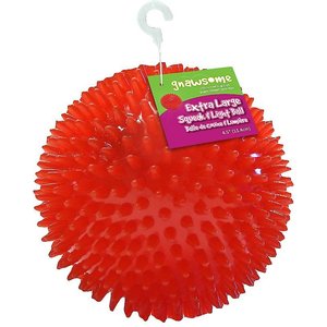 Gnawsome Squeak & Light LED Ball Dog Toy, Color Varies, X-Large
