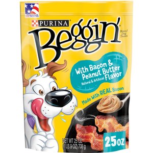Purina Beggin' Strips Real Meat With Bacon & Peanut Butter Flavor Dog Treats, 25-oz bag
