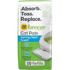 Tidy Cats Breeze Spring Clean Scented Litter System Cat Pads, 10 count