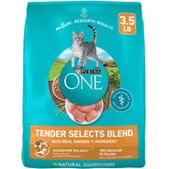 Purina ONE Tender Selects Blend with Real Chicken Dry Cat Food, 3.5-lb bag