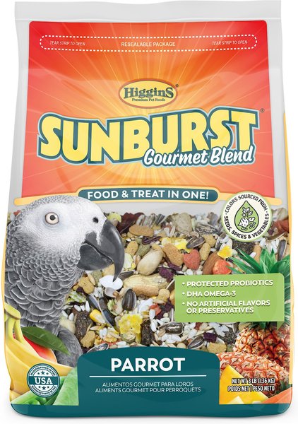 Higgins Sunburst Gourmet Blend Parrot Food, 3-lb bag slide 1 of 6