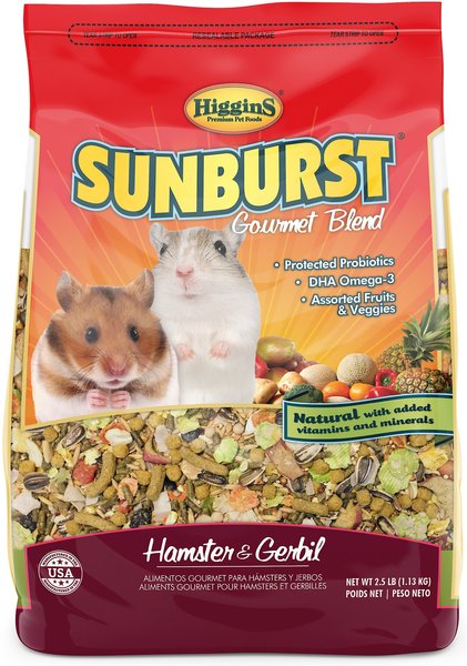 Higgins Sunburst Gourmet Blend Gerbil & Hamster Food, 2.5-lb bag slide 1 of 9
