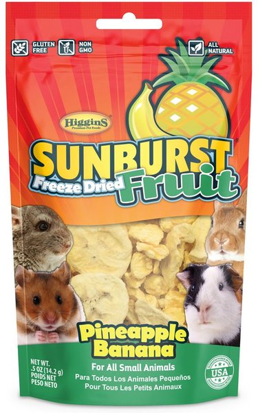 Higgins Sunburst Freeze Dried Fruit Pineapple Banana Small Animal Treats, .5-oz bag slide 1 of 1