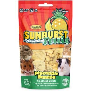 Higgins Sunburst Freeze Dried Fruit Pineapple Banana Small Animal Treats, .5-oz bag