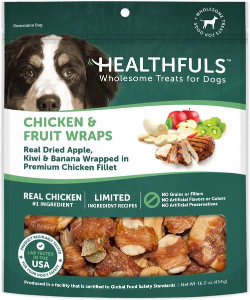 RUFFIN' IT Healthfuls Chicken & Fruit Wraps Dehydrated Dog Treats, 16-oz bag slide 1 of 2