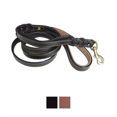 Soft Touch Collars Leather Braided Traffic Handle Dog Leash, 6-ft, 3/4-in, slide 1 of 1
