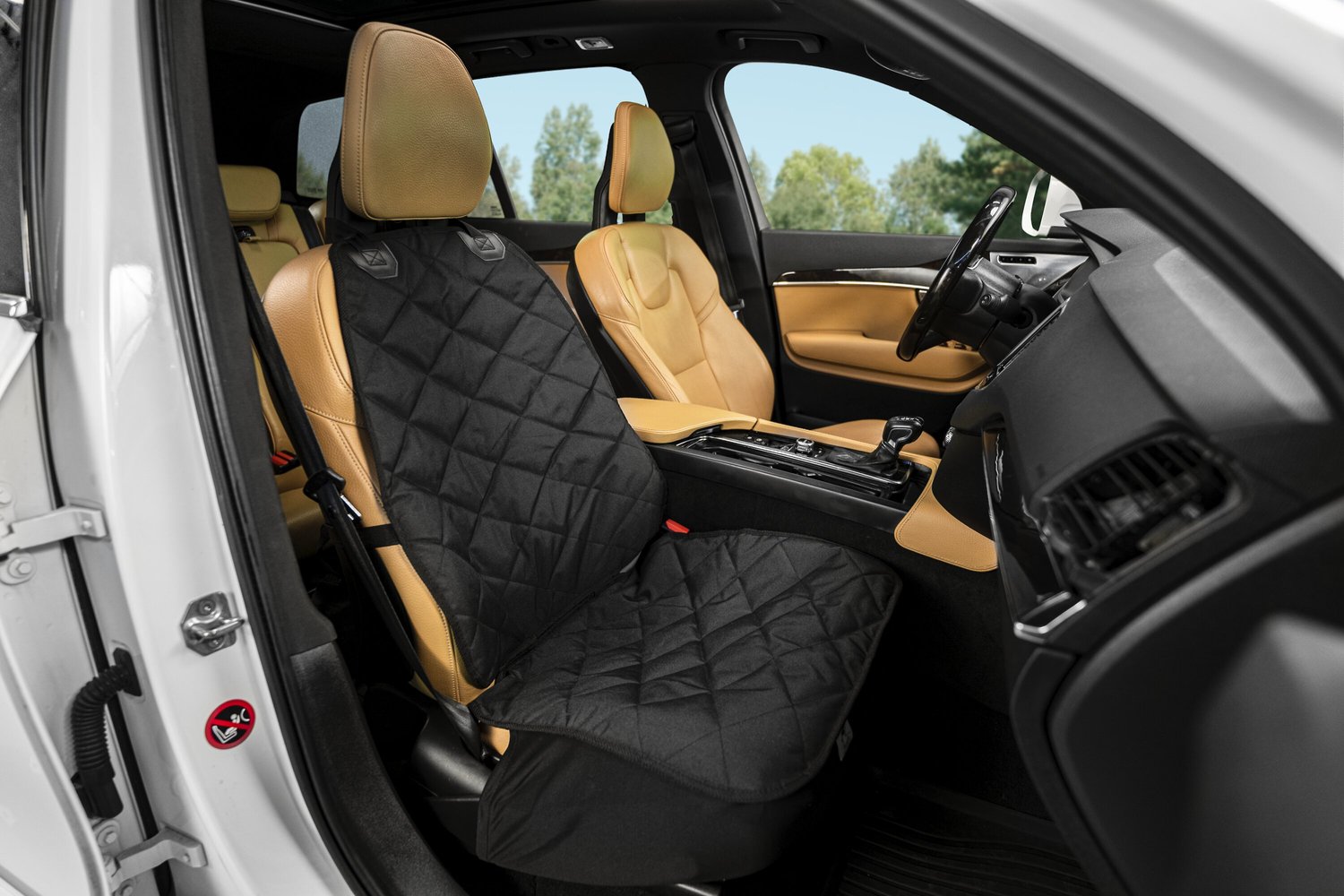 Plush Paws Products Quilted Co Pilot Bucket Car Seat Cover Black