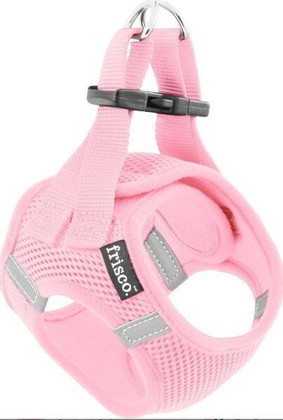 Frisco Small Breed Soft Vest Step In Back Clip Dog Harness, Pink, 12 to 15-in chest slide 1 of 7
