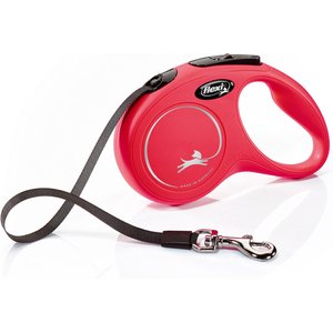 Flexi Classic Nylon Tape Retractable Dog Leash, Red, Small: 16-ft long