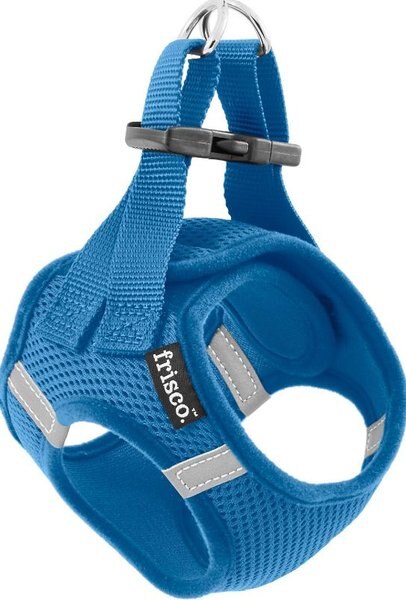 Frisco Small Breed Soft Vest Step In Back Clip Dog Harness, Blue, 12 to 15-in chest slide 1 of 7