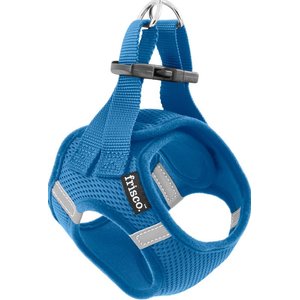 Frisco Small Breed Soft Vest Step In Back Clip Dog Harness, Blue, 15 to 18-in chest