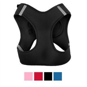 Frisco Small Breed Soft Vest Step In Back Clip Dog Harness, Black, 21 to 23-in chest