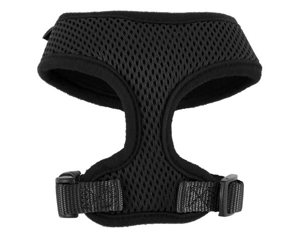 Frisco Small & Medium Breed Soft Mesh Back Clip Dog Harness, Black, 9 to 12-in chest slide 1 of 5