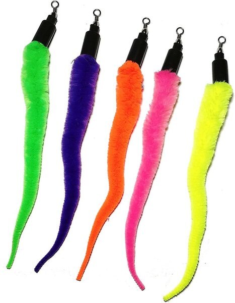 Pet Fit For Life 5 Piece Squiggly Worm Replacement Pack for Wand Cat Toy slide 1 of 8