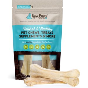 Raw Paws Compressed Rawhide Bone Dog Treats, 6-in, 2 count