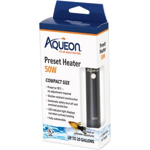 Aqueon Preset Aquarium Heater, 50-watt