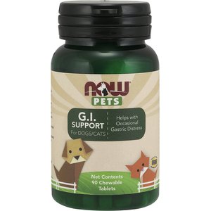 NOW Pets GI Support Dog & Cat Supplement, 90 count