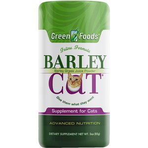 Green Foods Barley Cat Grass Juice Powder Cat Supplement, 3-oz jar