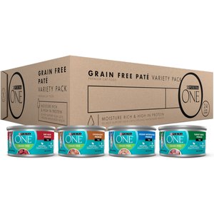 Purina ONE Grain-Free Variety Pack Canned Cat Food, 3-oz, case of 24