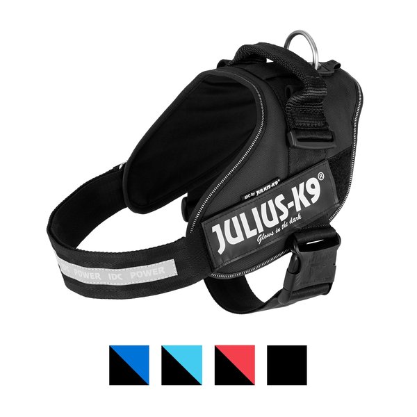 Julius-K9 IDC Powerharness Nylon Reflective No Pull Dog Harness, Black, Size 2: 28 to 37.5-in chest slide 1 of 11