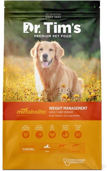 Dr. Tim's Weight Management Metabolite Formula Dry Dog Food, 24-lb bag slide 1 of 5
