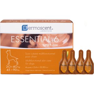 Dermoscent Essential 6 Spot-On Large Breed Dog Skin Care Treatment, 4 count