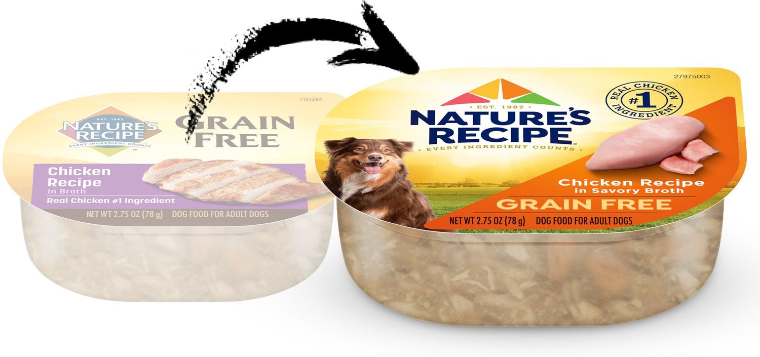 Nature's Recipe Grain-Free Chicken Recipe in Broth Wet Dog Food, 2.75-oz, case of 12 - Chewy.com