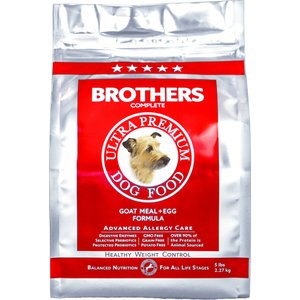 Brothers Complete Goat Meal & Egg Formula Advanced Allergy Care Healthy Weight Control Grain-Free Dry Dog Food, 5-lb bag