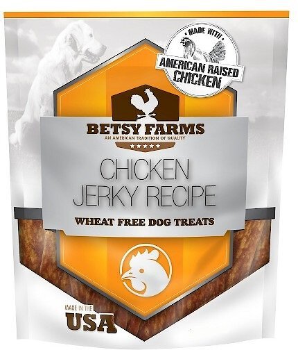 Betsy Farms Natural Chicken Jerky Recipe Wheat Free Dog Treats, 12-oz bag slide 1 of 5