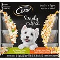 Cesar Simply Crafted Variety Pack Chicken, Carrots, Potatoes & Peas & Chicken, Sweet Potato, Apple, Barley & Spinach Limited-Ingredient Wet Dog Food Topper, 1.3-oz, pack of 8